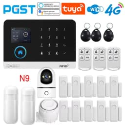 PGST Home Anti-Theft Alarm, Smart Home Wireless Alarm System, WiFi, 4G Tuya Intelligent Application, Working Together with Alexa