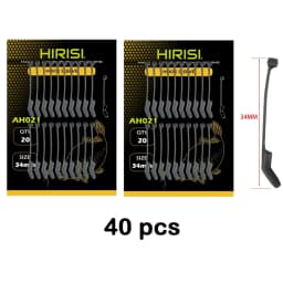 20Pcs Carp Fishing Accessories Hook Sleeves Ready D-rig Aligner Hooks Anti Tangle Sleeves Pop Up Boilies Terminal Tackle AH020