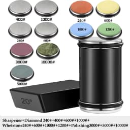 Rolling Knife Sharpener Magnetic Knife Holder Diamond Sharpening Stone Kit with 15 and 20 Degrees Angle Roller Kitchen Accessory