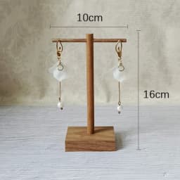 Brass Walnut Jewelry Display Rack Combination Earrings Holder Stud Earrings Hanger Necklace Storage Rack Jewelry Display Stand