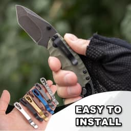 1/2/4Set Deep Carry Pocket Clip 2.6"(66mm) Length Universal Folding Knife Pocket Back Clip w/ Screws Man Knife Replacement Parts