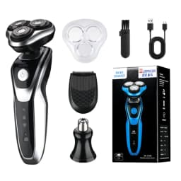Portable 3 in 1 Electric Shaver Three Heads Rechargeable Men's Shaver Waterproof High Speed Sideburn Trimmer