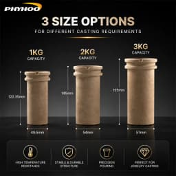 PHYHOO High Temperature Ceramic Crucible 1KG 2KG 3KG High Heat Resistant Melting Casting Cup For Gold Silver Jewelry Making Tool