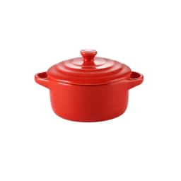 JUSTINLAU Ceramic Double Ear Bowl Mini Ceramic Glazed Baking Bowl Breskfast Steamed Egg Pudding Bowl Soup Bowls Microwave Oven