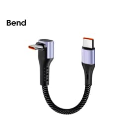 15CM/30CM Short Elbow USB C Cable 66W USB A To Type C Fast Charging Cable for iphone 15 16 Huawei Samsung Xiaomi Power Bank Cord