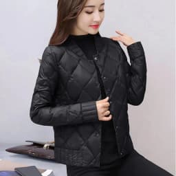Thin light Down Cotton Jacket Female Short Coat Autumn Parkas New Women's Winter Stand Collar Warm Cotton Jacket