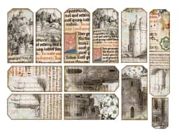 1Pack Retro Vintage Medieval Monument Sticker DIY Craft Scrapbooking Album Junk Journal Decorative Stickers
