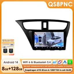 Hizpo Wireless CarPlay Android Auto Car Radio for Honda Civic 9 2012 - 2017 GPS Smart Systems Autoradio Octa Core 6115 GPS Navi