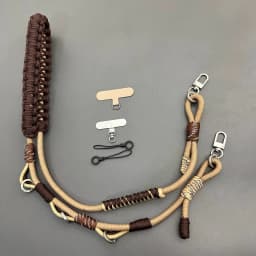 Outdoor Multi-purpose Adjustable Replacement Bag Strap Hand-braided Paracord Camera Phone Crossbody Lanyard Decorative Chain