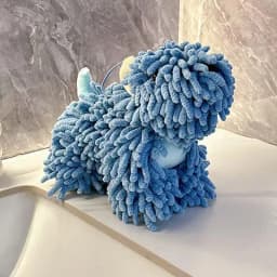 NEW Cute Cartoon Puppy Hand Towel For Kitchen And Bathroom Wall Mounted Hanging Fluffy Chenille Towel Absorbent Handball Towels