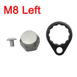 EKfan M8 Daiwa M7 Shimano Left / Right Hand Nut With Black 15MM Lock Washers and Screws For Baitcasting Fishing Reel DIY Parts