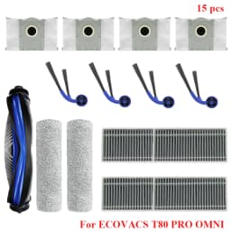For ECOVACS T80 PRO OMNI / T80 OMNI Robot Vacuum Cleaner Part Main Side Brush Mop Cloth Hepa Filter Dust Bag Parts Accessories