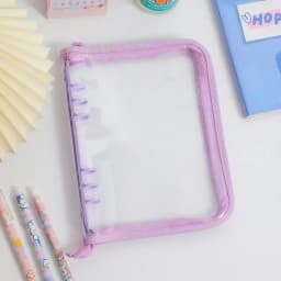 A5 Laser Star Zipper Binder Collect Book Refill Organizer DIY Journal Dairy Transparent Kpop Idol Photo Album Kawaii Stationery