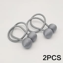 2pcs modern minimalist magnetic ball curtain tiebacks with thicker twisted cords can be styled at will,for bedrooms, living room