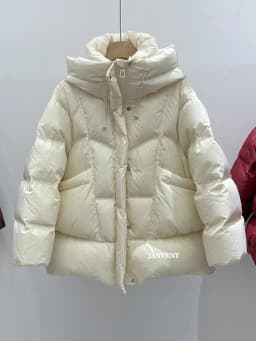 Janveny 2026 New Winter Thickened Puffer Down Jacket Women Warm Hooded Medium Length Loose Solid Color 90% White Duck Down Coat