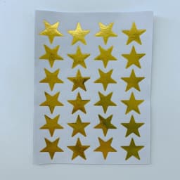 10sheets/bag Gold Star Sticker Stamping Five Pointed Star Sticker Student's Reward Sticker Teacher Praise Label