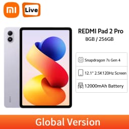 Global Version Xiaomi Redmi Pad 2 Pro Global Version 128GB 256GB Snapdragon 7s Gen 4 Mi Tablets 12000mAh 33W Charging 12.1" 2.5K