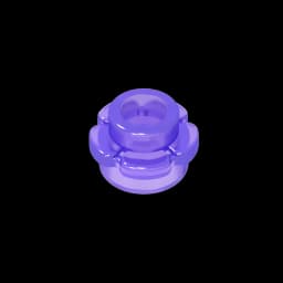Gobricks GDS-1436 Plate, Round 1 x 1 with Flower Edge (5 Petals) compatible with lego 24866 pieces of children's DIY