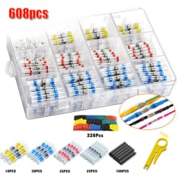 50/100/300/800/1000pcs Practical Electrical Waterproof Seal Heat Shrink Butt Terminals Solder Sleeve Wire Connectors