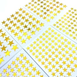 10sheets/bag Gold Star Sticker Stamping Five Pointed Star Sticker Reward Sticker Teacher Praise Label