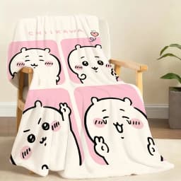 Kawaii C-ChiikawaS Cute Blanket Soft Throw Blanket for Home Bedroom Bed Sofa Picnic Travel Office Rest Cover Blanket Gift