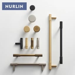 Nurlin Solid Brass Nickel Brushed Silver Knurled Classic Luxury kitchen Knobs Furniture Door Handle Available In Multiple Sizes
