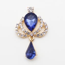 10 New 23 * 38mm Alloy Rhinestone Acrylic Brooch Fashion Gorgeous Party Holiday Wine Glass Creative Pendant