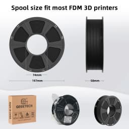 Geeetech Matte Filament PLA 1.75mm 1kg Spool (2.2lbs), 3D Printer Material Polylactic Acid, Frosted Texture, Vacuum Packaging
