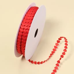 20yards/Roll 0.8 cm Wide Heart-Shaped Floral Pattern Gift Ribbon Suitable for Apparel Decoration Valentine's Day Packaging