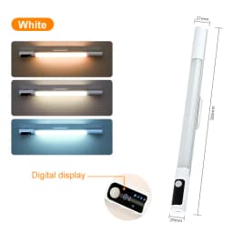 LED Digital Display Motion Sensor Night Light Type C Rechargeable Closet Light Magnetic Sensor Lamp For Cabinet Kitchen Lighting