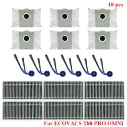 For ECOVACS T80 PRO OMNI / T80 OMNI Robot Vacuum Cleaner Part Main Side Brush Mop Cloth Hepa Filter Dust Bag Parts Accessories