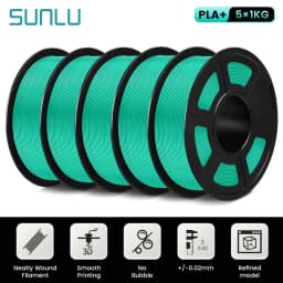 SUNLU 5KG PLA Plus/Clear/AntiString Filament 1.75mm 1kg Spool (2.2lbs) Neatly Wound Filament Fit Most FDM Printer