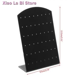 XXFD Plastic Earring Display Stand Earring Shelf Jewelry Hanging Storage Rectangle Jewelry Display Holder with 48 Holes