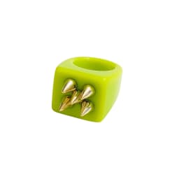 2024 New Trendy Geometric Square Round Resin Acrylic Chunky Rings for Women Girls Punk Style Knuckle Flower Rings Jewelry