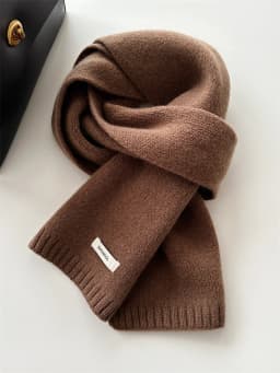 Selected Australian Pure Cotton Wool 100% Cashmere Scarf New Solid Color Versatile Men's Women's Autumn and Winter Warm Knitted