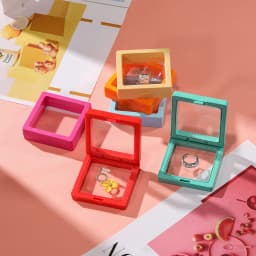 3D Floating Display Case Stands Holder Suspension Storage for Pendant Necklace Bracelet Rings Earrings Gift Jewelry Box
