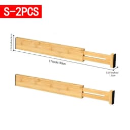 1/2/4Pcs Bamboo Drawer Dividers Organizers Adjustable Expandable Spring Loaded Drawer Separators for Kitchen Bedroom Dresser