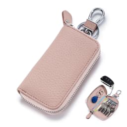 Key Case Multifunctional Zipper Men's Household Key Case Universal Car Keybag Women Leather Organizer Keychain Wallet 10 Color
