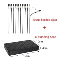 Model Spray Painting Stand Base with 10pcs Metal Flexible Clips Gundam Model Alligator Clip Stick for Gunpla Model Making Kit