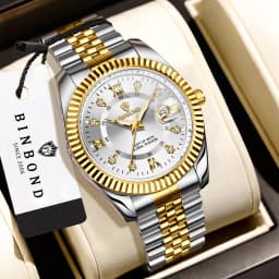 BINBOND Original Couple's Quartz Watches Luminous Waterproof Men's Women's Watch Mujer Reloj Ofertas Hoy Relogios Casal