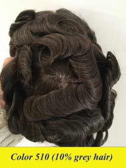 Bond--Male Hair Prosthesis Mono Lace,PU Front And NPU Back Men's Wig Durable Men's Capillary Prothesis 100% Natural Wigs For Men