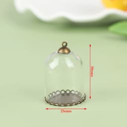 4/6/8/10CM Doll Glass Dome Display Wood Cork Bell Jar With Wooden Base Decoation Craft Table Decoation Craft