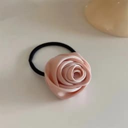 Spring New Fabric Flower Rose Flower Choker/ Headband dual-purpose Adjustable Rose Long Rope Hair bands for women Headwear