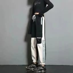 Black Work Pants for Women in Spring and Autumn 2024 New Ins Trendy and Versatile Slimming Elastic Ankle-Length Sports Pants