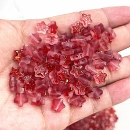 New 30pcs 8mm Five-pointed Star Matte Glass Beads Loose Spacer Beads for Jewelry Making DIY Handmade Bracelets Earrings