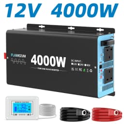 U.K Plug Pure Sine Wave Power Inverter 4000W 8000W(Peak) DC 12V To AC 240V LCD Display Remote Control Solar Car RV Boat Inverter