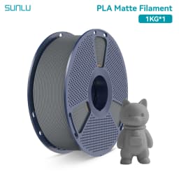 SUNLU 1Roll PLA Matte Filament 1.75mm 1kg Spool (2.2lbs) Smooth Matte Finish Neatly Wound Filament Fit Most FDM Printer