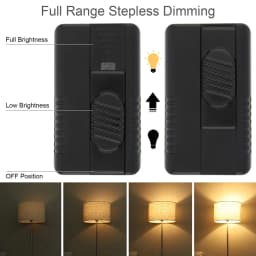 Floor Lamp Incandescent Bulb Foot Operated Dimmer Switch Full Range Inline Slide Control Switch Dimming Controller Modulator