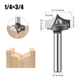 1/4 Inch 1/2 Inch Shank 6mm 12mm Shank Bottom Milling Cutter Slotting Cutter Engraving Machine Bottom Cleaning Router Bit