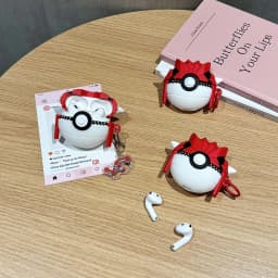 For Airpods Pro 3 Case 2025,Ball Groudon 3D Cartoon Anime Shockproof Earphone Cover For Airpods 4 3 2 1 Case Cover Funda